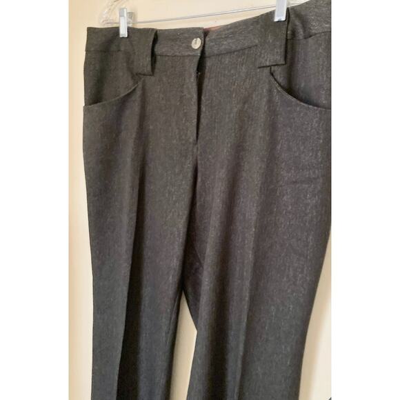 Libby Edelman Women's Pants Slacks Size 16W Brown Sparkle NWOT - Picture 2 of 7